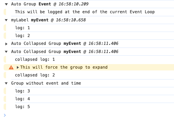 example output